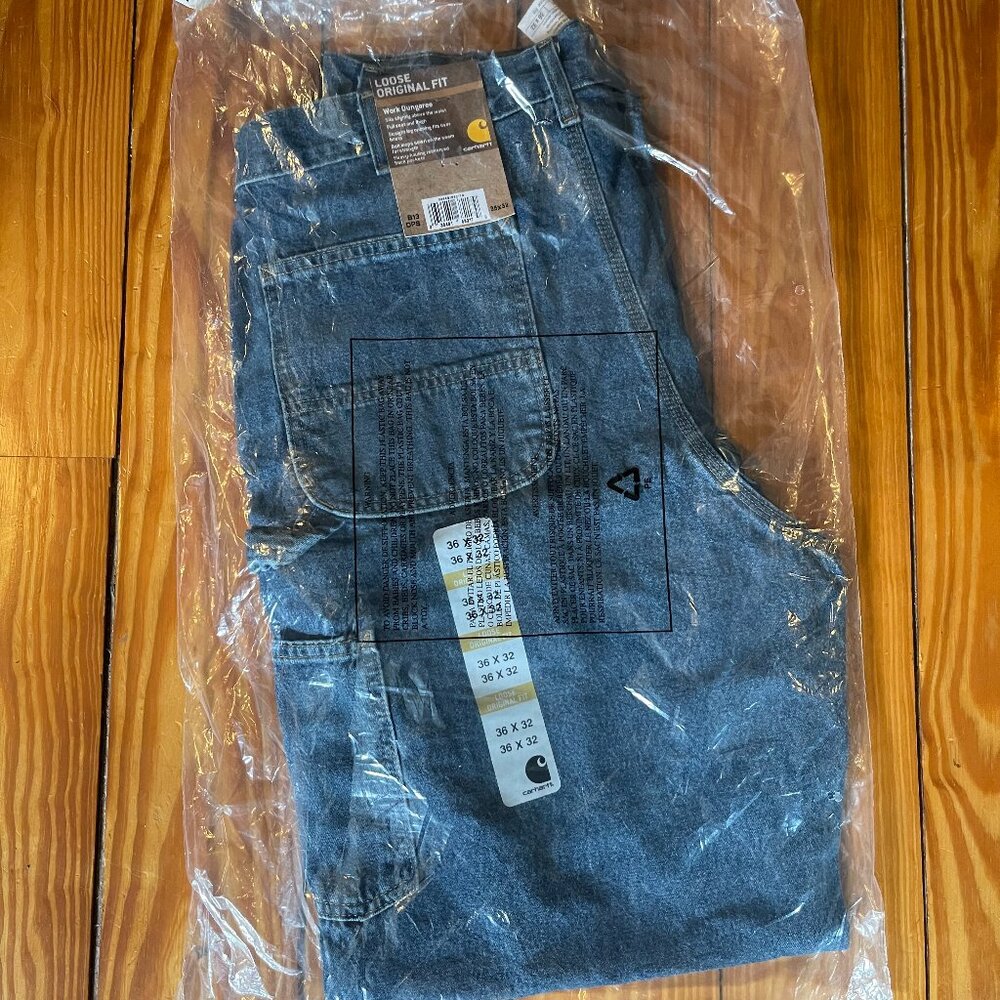 Carhartt Work Dungaree Loose Orginal Fit 36x32 NWT